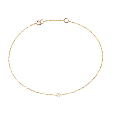 Lily & Roo Gold Small Pearl Anklet