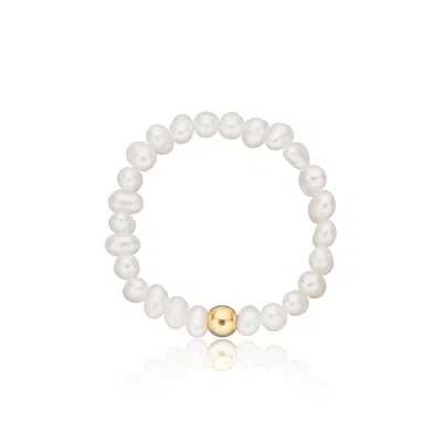 Lily & Roo Gold Small Pearl Beaded Ring