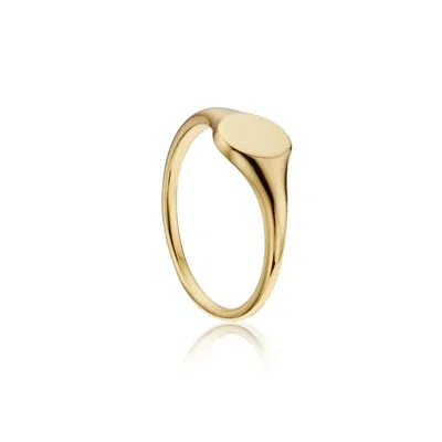 Lily & Roo Gold Small Personalised Signet Ring