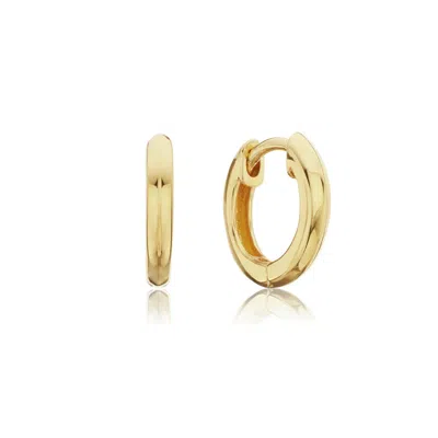 Lily & Roo Gold Small Rounded Plain Huggie Hoop Earrings