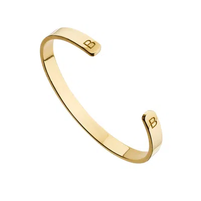 Lily & Roo Gold Thick Engraved Bangle