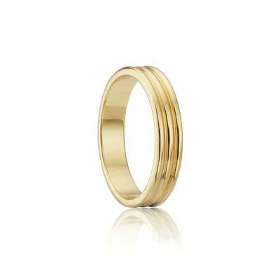 Lily & Roo Gold Thick Triple Band Ring
