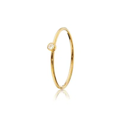 Lily & Roo Gold Thin Diamond Style Stacking Ring