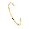 Lily & Roo Gold Thin Engraved Bangle In Gold