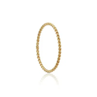 Lily & Roo Gold Thin Twisted Stacking Ring