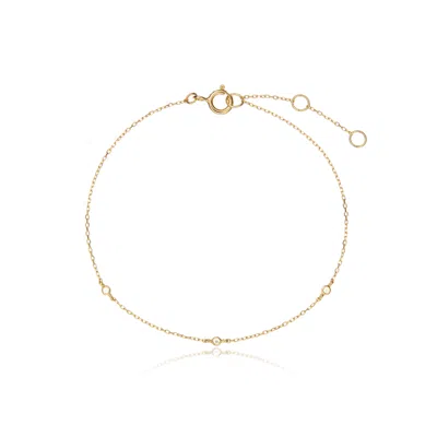 Lily & Roo Gold Three Diamond Style Bracelet