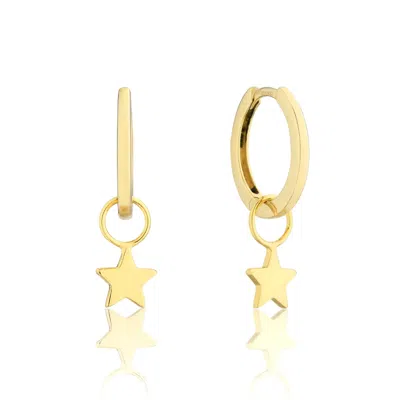 Lily & Roo Gold Tiny Star Hoop Earrings