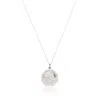 Lily & Roo Men's Medium Silver Octagon St Christopher Necklace In Silver