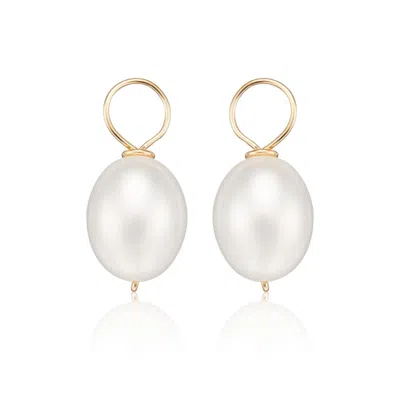 Lily & Roo Rose Gold Large Pearl Drop Pair