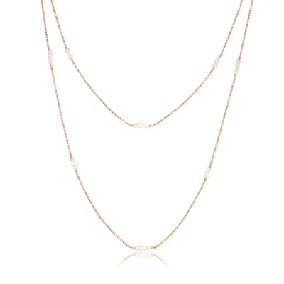 Lily & Roo Rose Gold Layered Mini Pearl Necklace