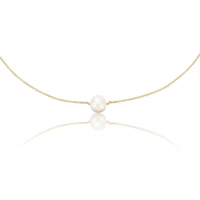 Lily & Roo Rose Gold Medium Single Pearl Choker