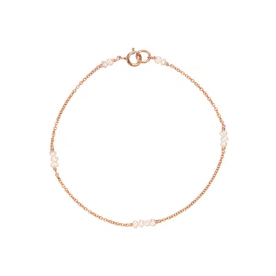 Lily & Roo Rose Gold Mini Pearl Bracelet