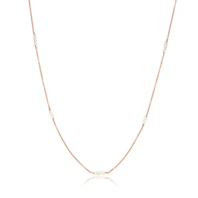 Lily & Roo Rose Gold Mini Pearl Necklace