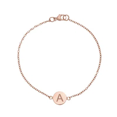 Lily & Roo Rose Gold Personalised Disc Bracelet