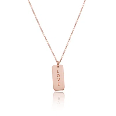 Lily & Roo Rose Gold Personalised Tag Necklace