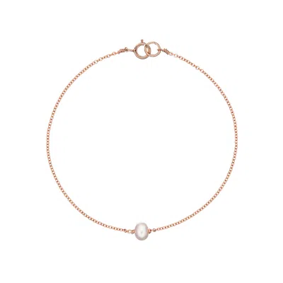 Lily & Roo Rose Gold Single Pearl Bracelet