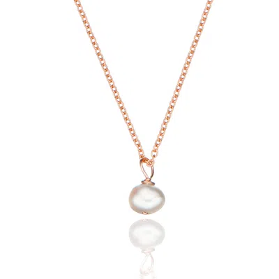 Lily & Roo Rose Gold Single Pearl Necklace