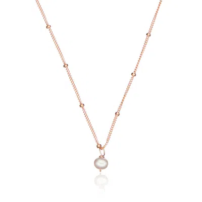 Lily & Roo Rose Gold Single Pearl Satellite Necklace