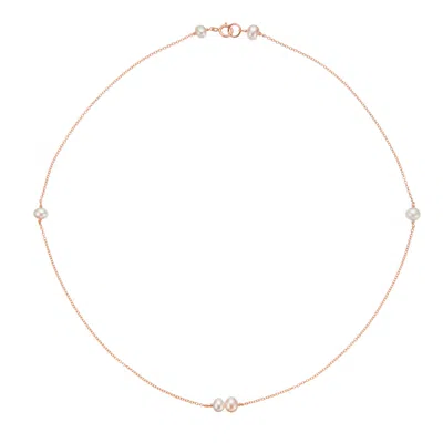 Lily & Roo Rose Gold Six Pearl Choker