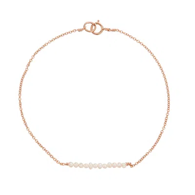 Lily & Roo Rose Gold Small Pearl Cluster Bracelet