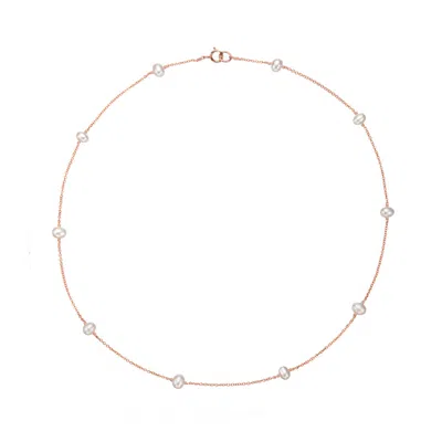 Lily & Roo Rose Gold Ten Pearl Choker