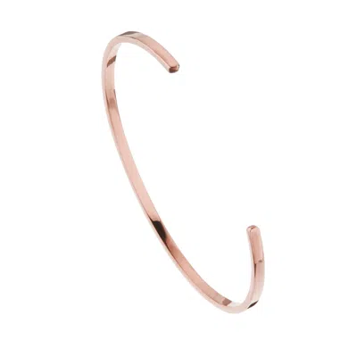 Lily & Roo Rose Gold Thin Engraved Bangle In Orange