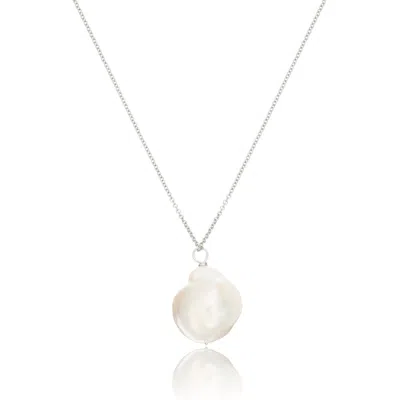 Lily & Roo Silver Extra Large Baroque Pearl Necklace