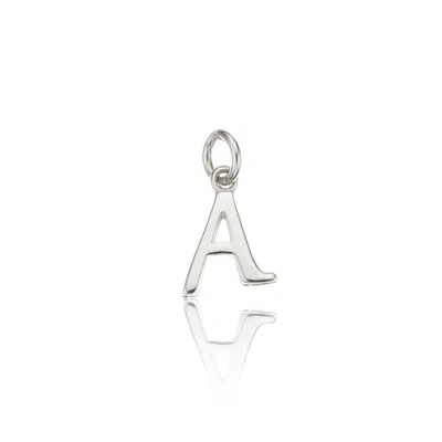Lily & Roo Silver Individual Curve Initial Charm In Gray