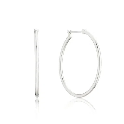 Lily & Roo Silver Large Hoop Earrings