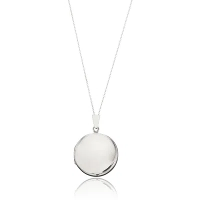 Lily & Roo Silver Large Round Locket Necklace