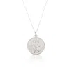 Lily & Roo Silver Medium Round St Christopher Necklace In Silver