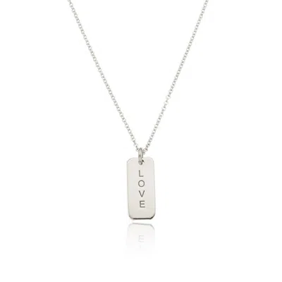 Lily & Roo Silver Personalised Tag Necklace