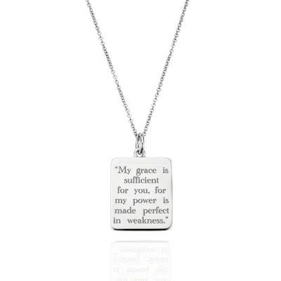 Lily & Roo Silver Personalised Verse Necklace