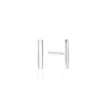 Lily & Roo Silver Plain Bar Stud Earrings In Silver