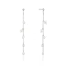 Lily & Roo Solid White Gold Seed Pearl Drop Earrings In Multi