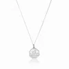 Lily & Roo Silver Small Octagonal St Christopher Necklace In Silver