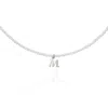 Lily & Roo Silver Small Pearl Initial Letter Choker