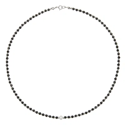 Lily & Roo Silver Spinel Gemstone Choker In Animal Print
