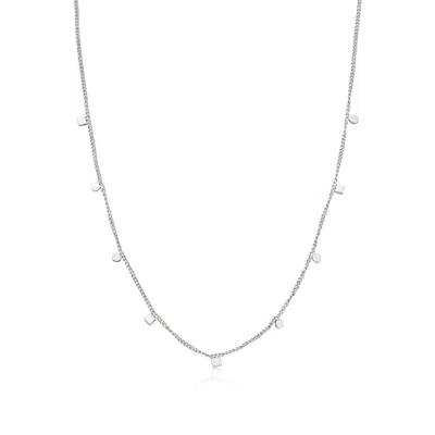 Lily & Roo Silver Square And Circle Charm Necklace