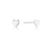 Lily & Roo Silver Tiny Heart Stud Earrings In Silver