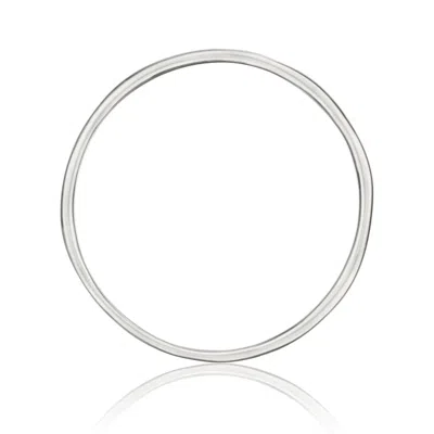 Lily & Roo Silver Wave Bangle In Brown