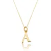 Lily & Roo Solid Gold Curve Initial Letter Necklace In Gold