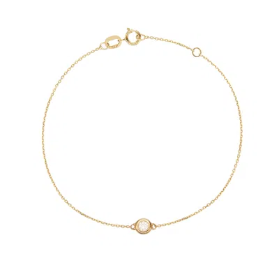 LILY & ROO SOLID GOLD FLOATING DIAMOND BRACELET