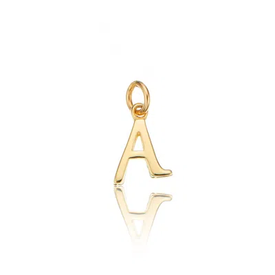 Lily & Roo Solid Gold Individual Curve Initial Charm In Burgundy