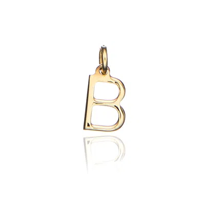 Lily & Roo Solid Gold Individual Initial Charm In Gray