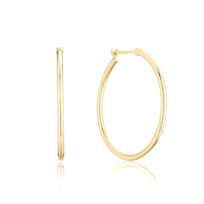 Lily & Roo Solid Gold Large Hoop Earrings
