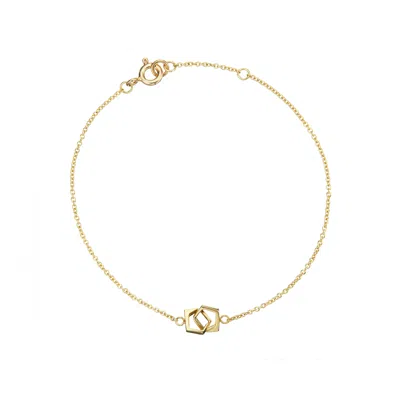 Lily & Roo Solid Gold Love Link Bracelet