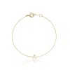Lily & Roo Solid Gold Miniature Initial Letter Bracelet In Gold