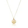 Lily & Roo Solid Gold Small Octagonal St Christopher Necklace In Gold