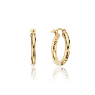 Lily & Roo Solid Gold Small Rounded Hoop Earrings
